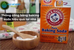 thông cống bằng baking soda